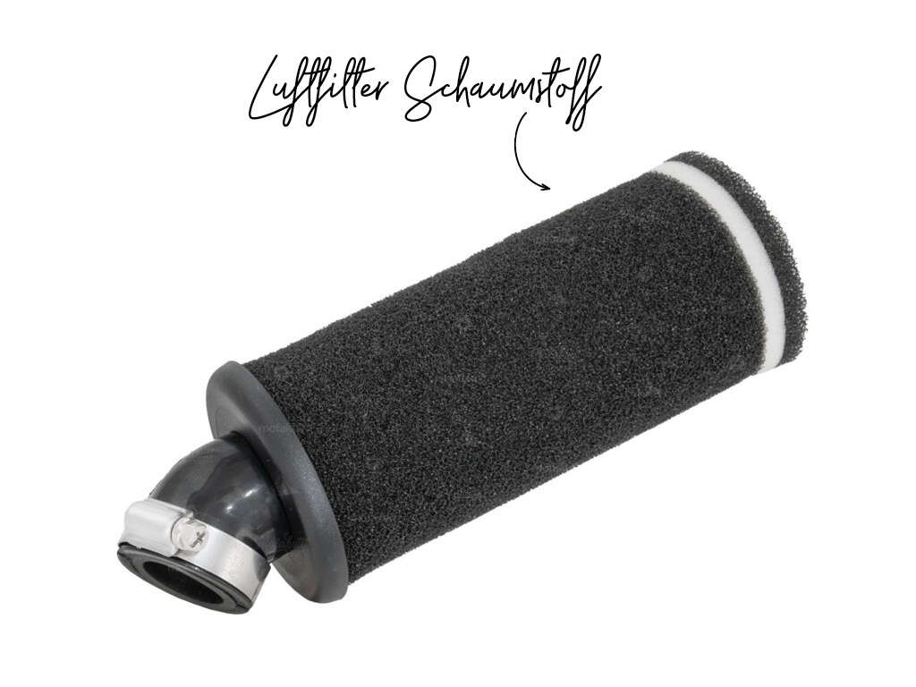 Luftfilter Schaumstoff schwarz 45° (Ø 28 / 35 mm) Luftfilter Schaumstoff schwarz 45° (Ø 28 / 35 mm)