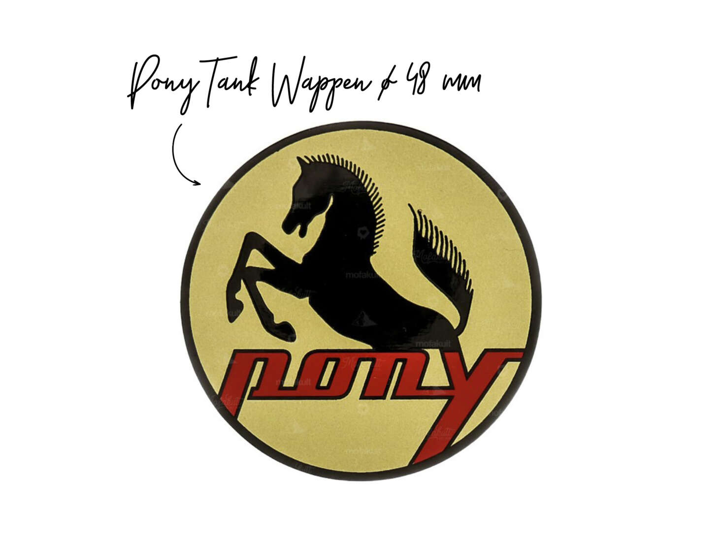 Pony Wappen Tank Sachs Ø 48 mm Pony Wappen Tank Sachs Ø 48 mm