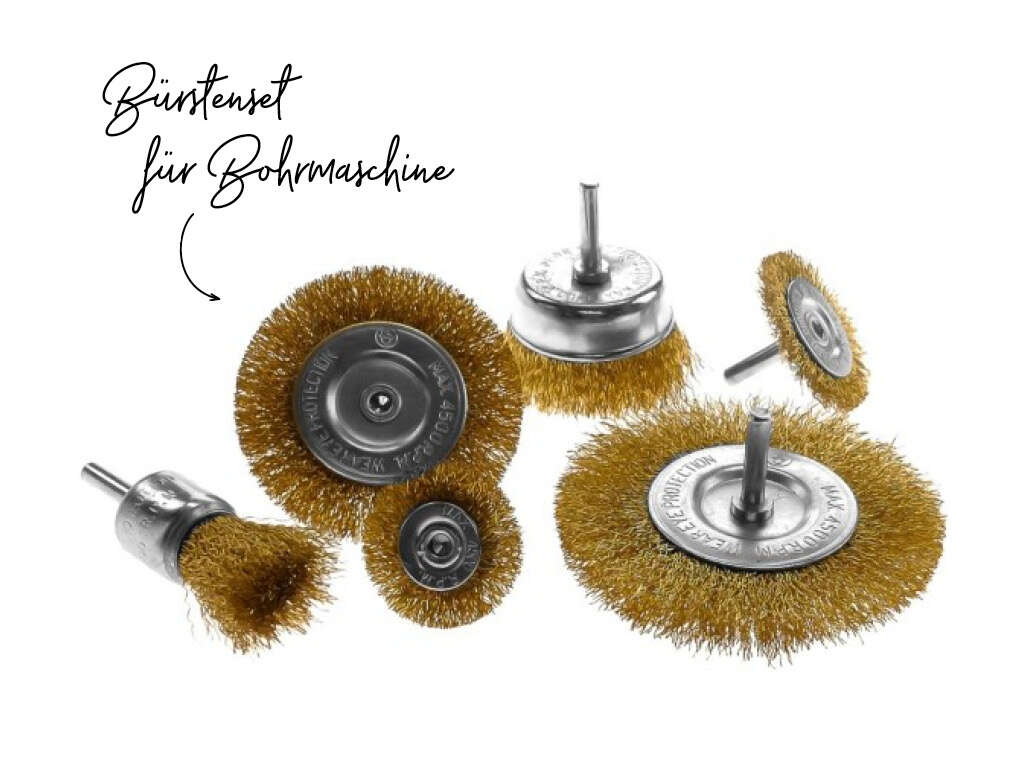 Messing Bürstenset 6-teilig Bohrmaschine Messing Bürstenset 6-teilig Bohrmaschine