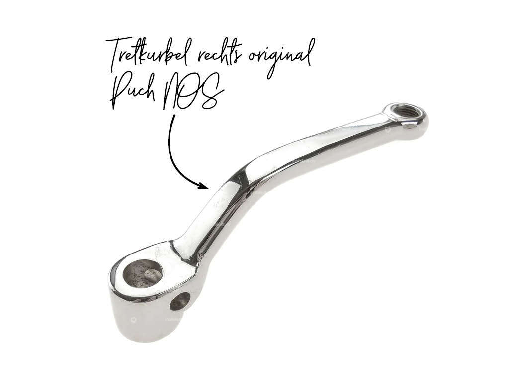 Tretkurbel rechts original (runde Kröpfung) | Puch NOS Tretkurbel rechts original (runde Kröpfung) | Puch NOS