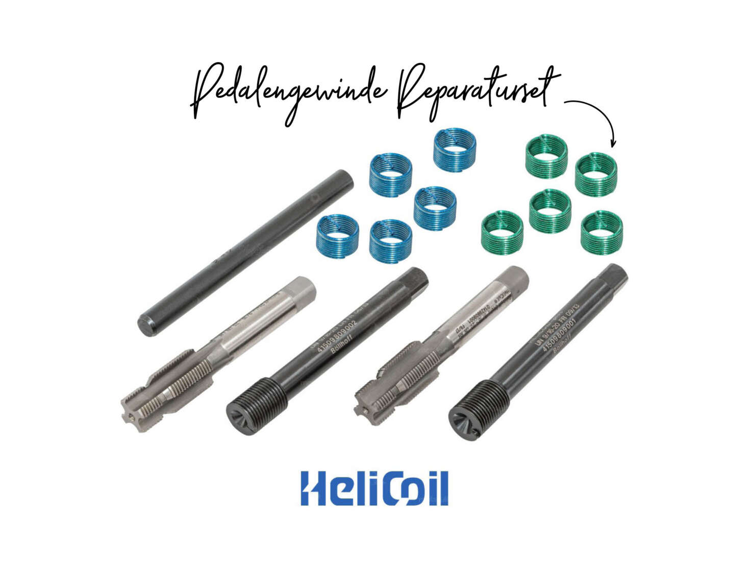 Helicoil Gewinde-Reparatur-Set Pedalengewinde 9/16" 20G LH/RH Helicoil Gewinde-Reparatur-Set Pedalengewinde 9/16" 20G LH/RH