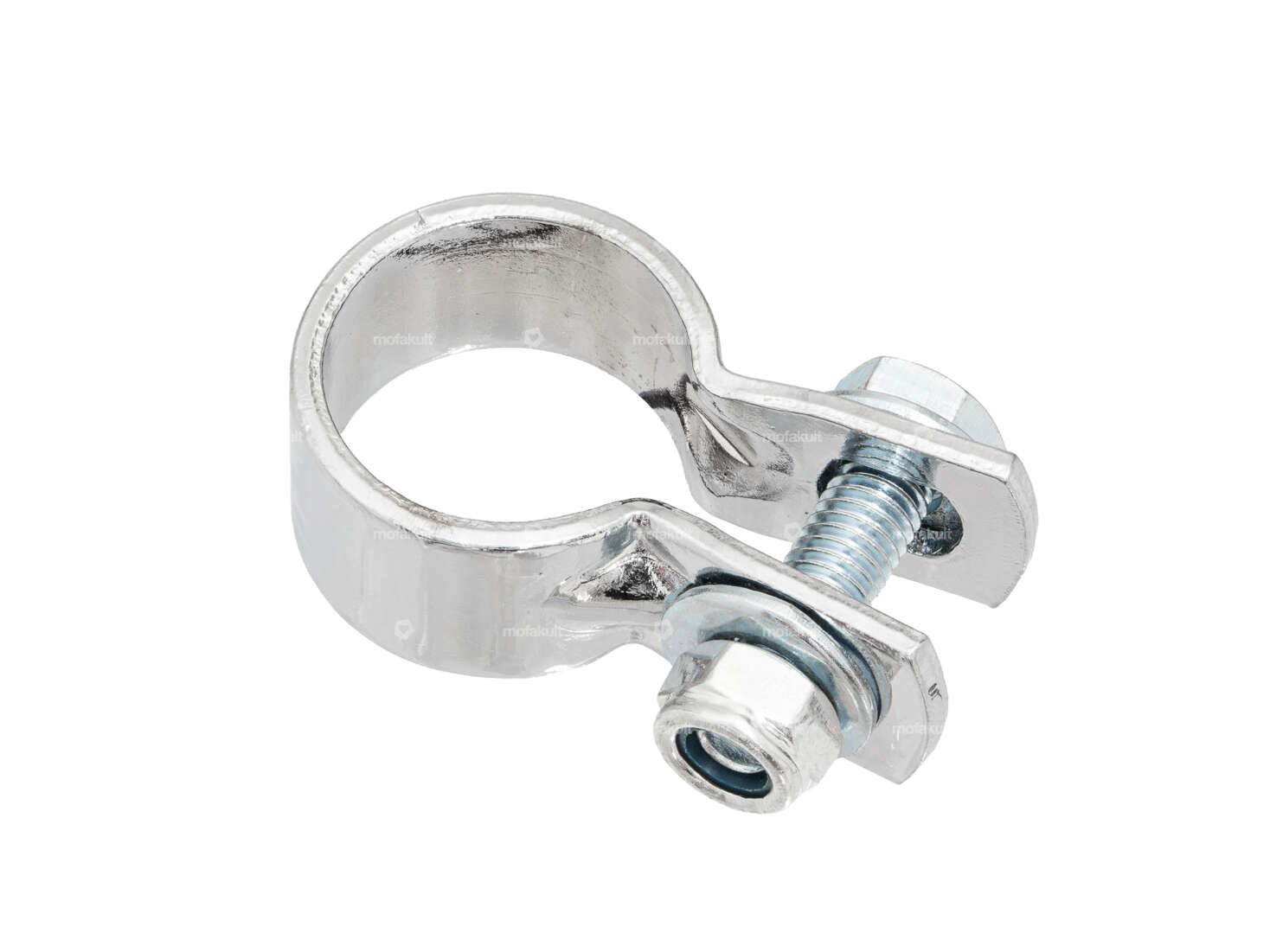 GPO exhaust clamp 28 mm chrome Carousel Image 1