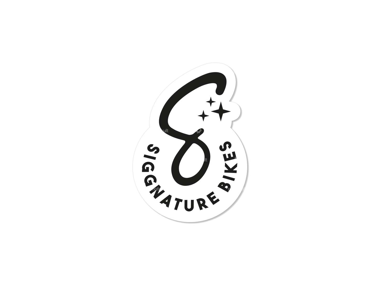 Siggnature Aufkleber «S» 32 x 45 mm weiss Carousel Image 1
