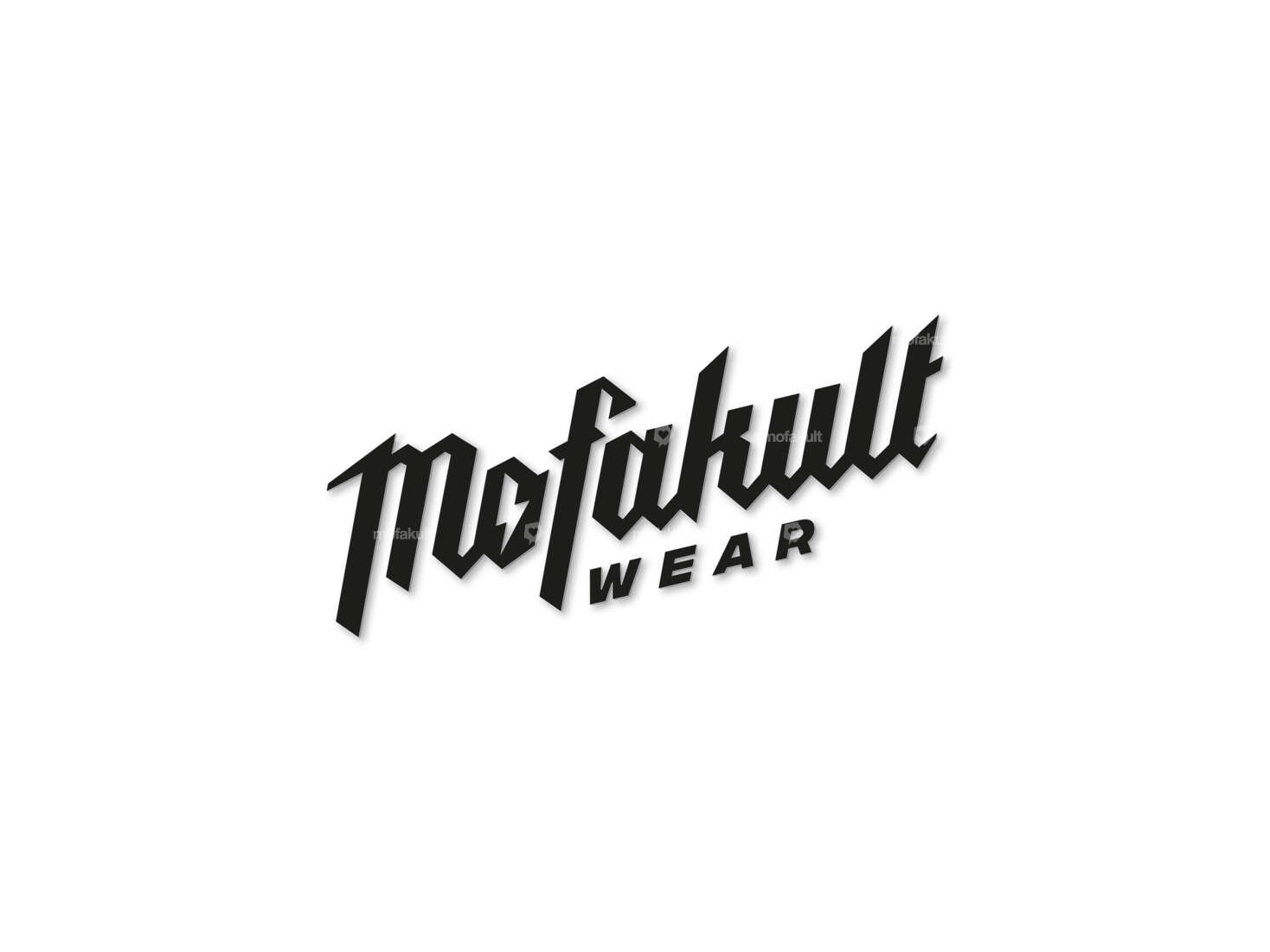Sticker "Mofakultwear" black 80 x 43 mm foil plot Carousel Image 1