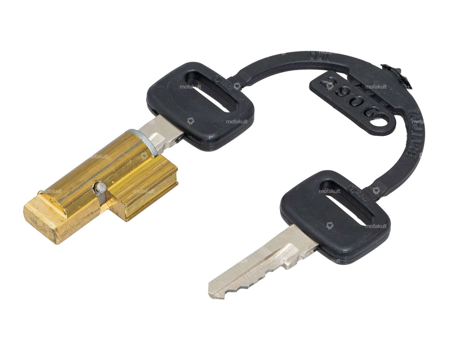 ZADI Lenkschloss 6 mm Kunststoffschlüssel | Piaggio Ciao, SI, Bravo, Boxer Carousel Image 1