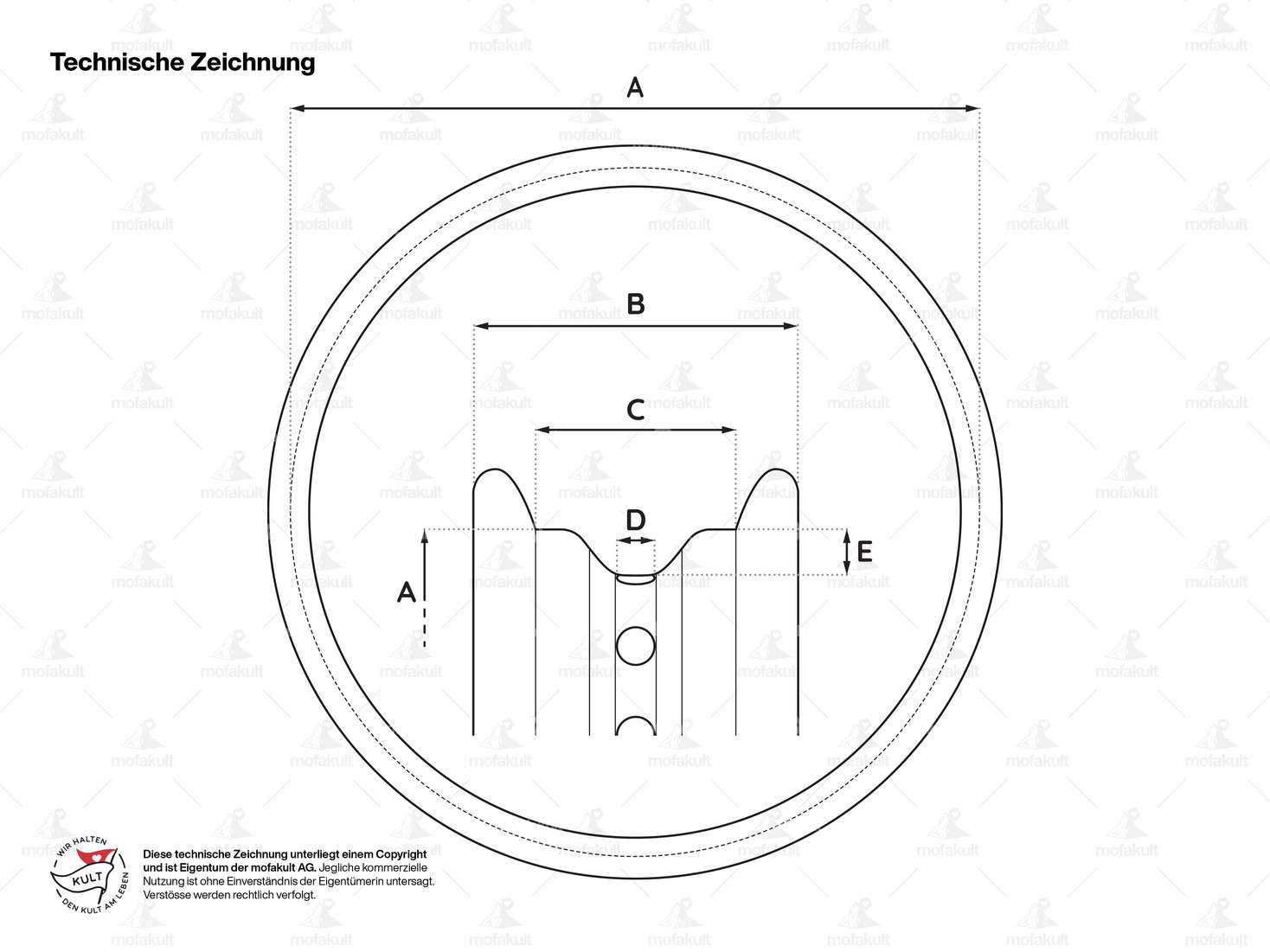 Felgenring 1.20 x 15" (46 mm) Chrom Carousel Image 4