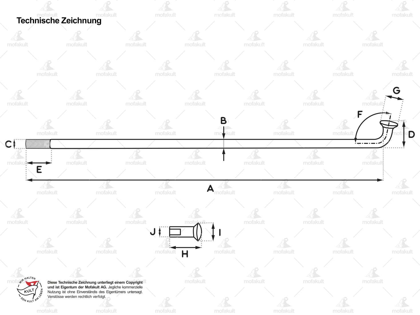 WWS Speiche einzeln Ø 2.9 x 198,215,220,227,255,260 mm (inkl. Nippel) Carousel Image 2