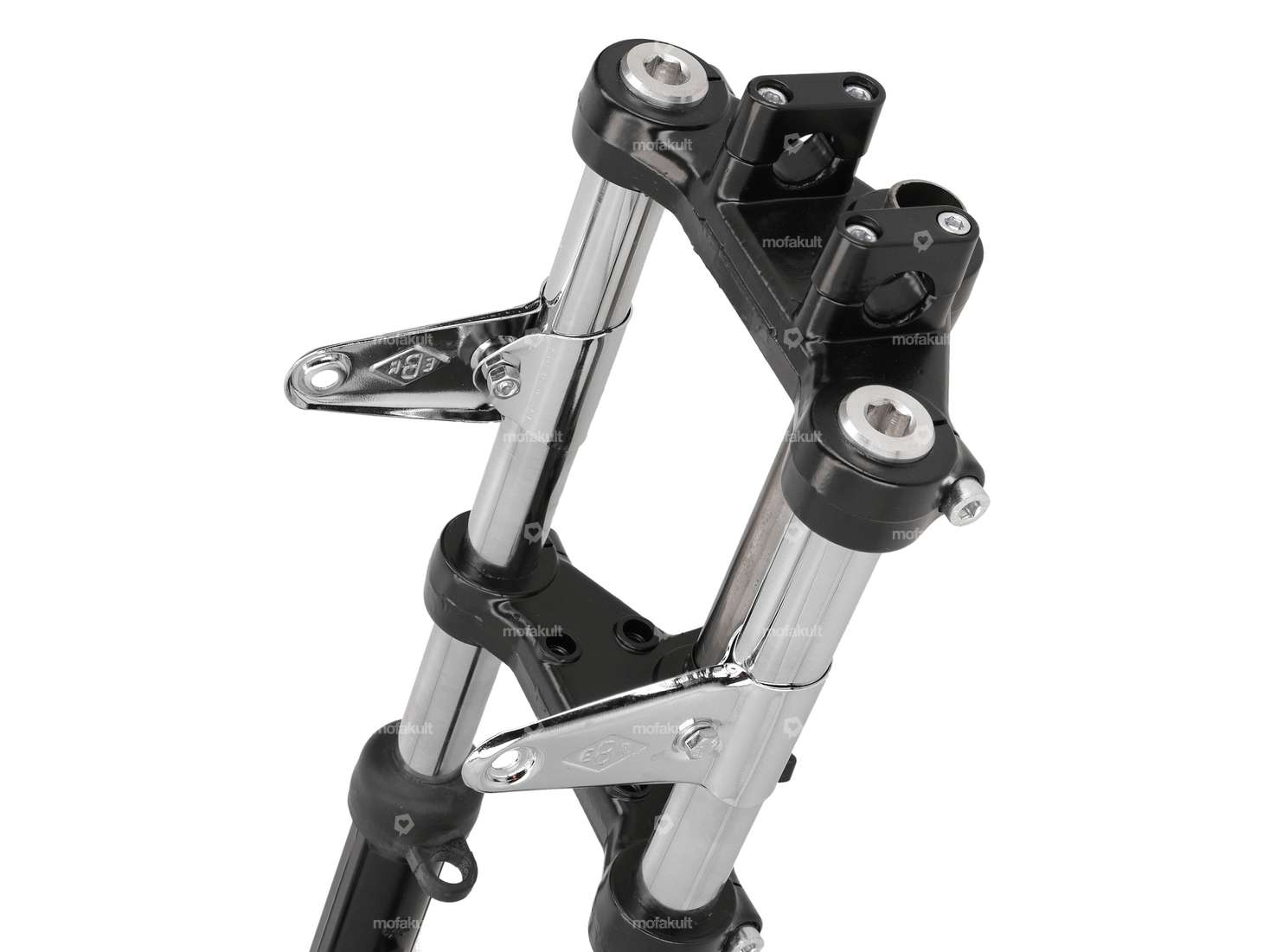 EBR fork hydraulic reinforced black (with tabs for disc brake) | Piaggio Ciao Carousel Image 4
