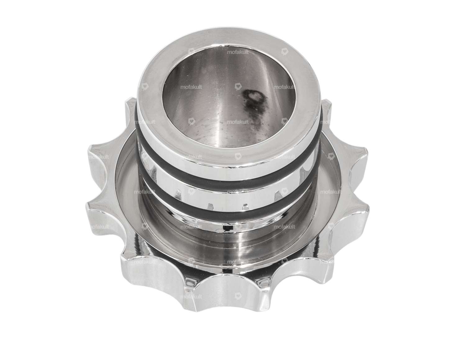 66HEROES Tankdeckel «Iron Cross» Alu Chrom | Zündapp Belmondo Carousel Image 2