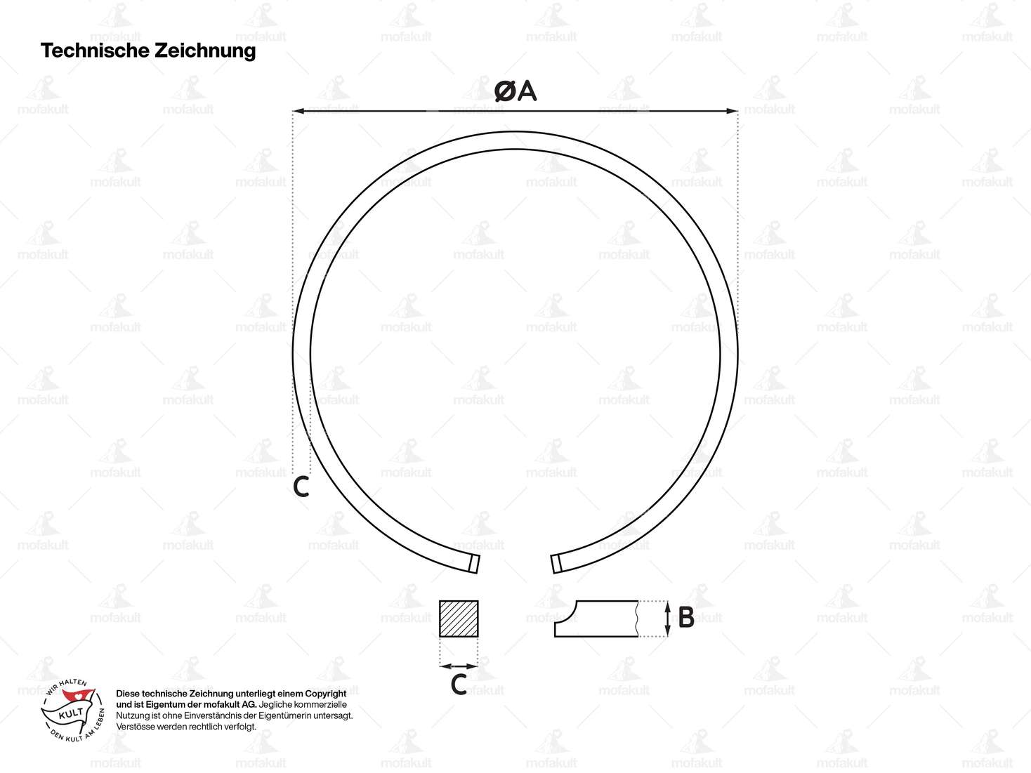 GPO piston rings 41 mm (pair) | Sachs Carousel Image 3