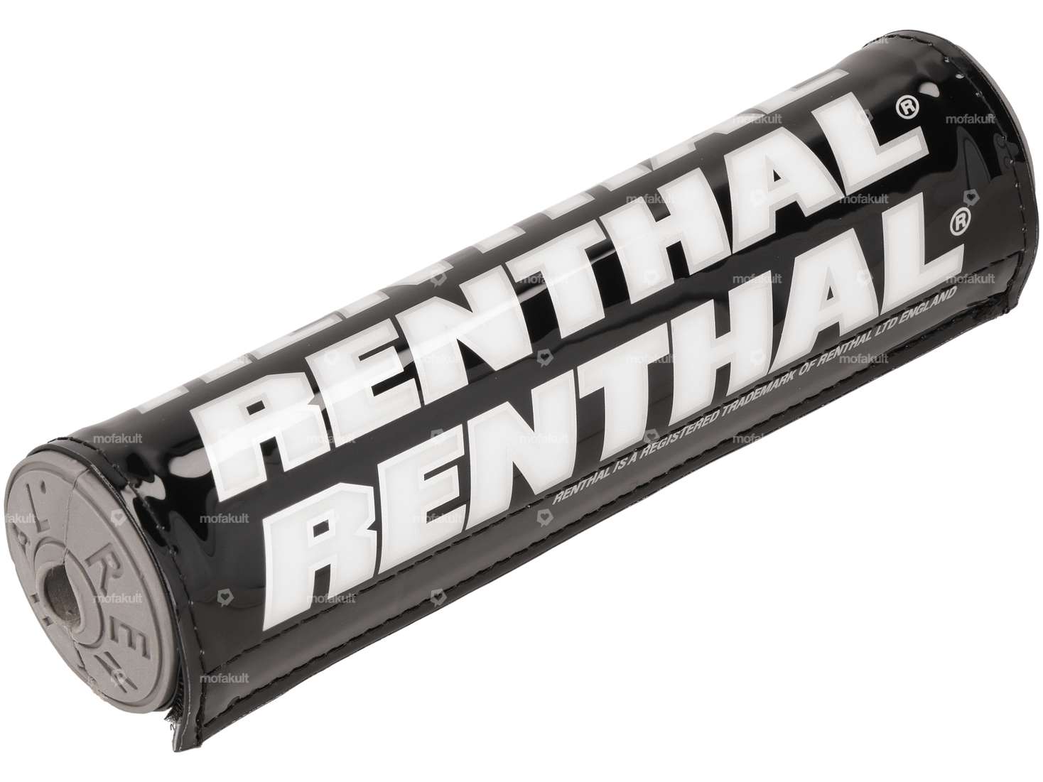 RENTHAL handlebar protection black / white / silver 22 cm Carousel Image 1