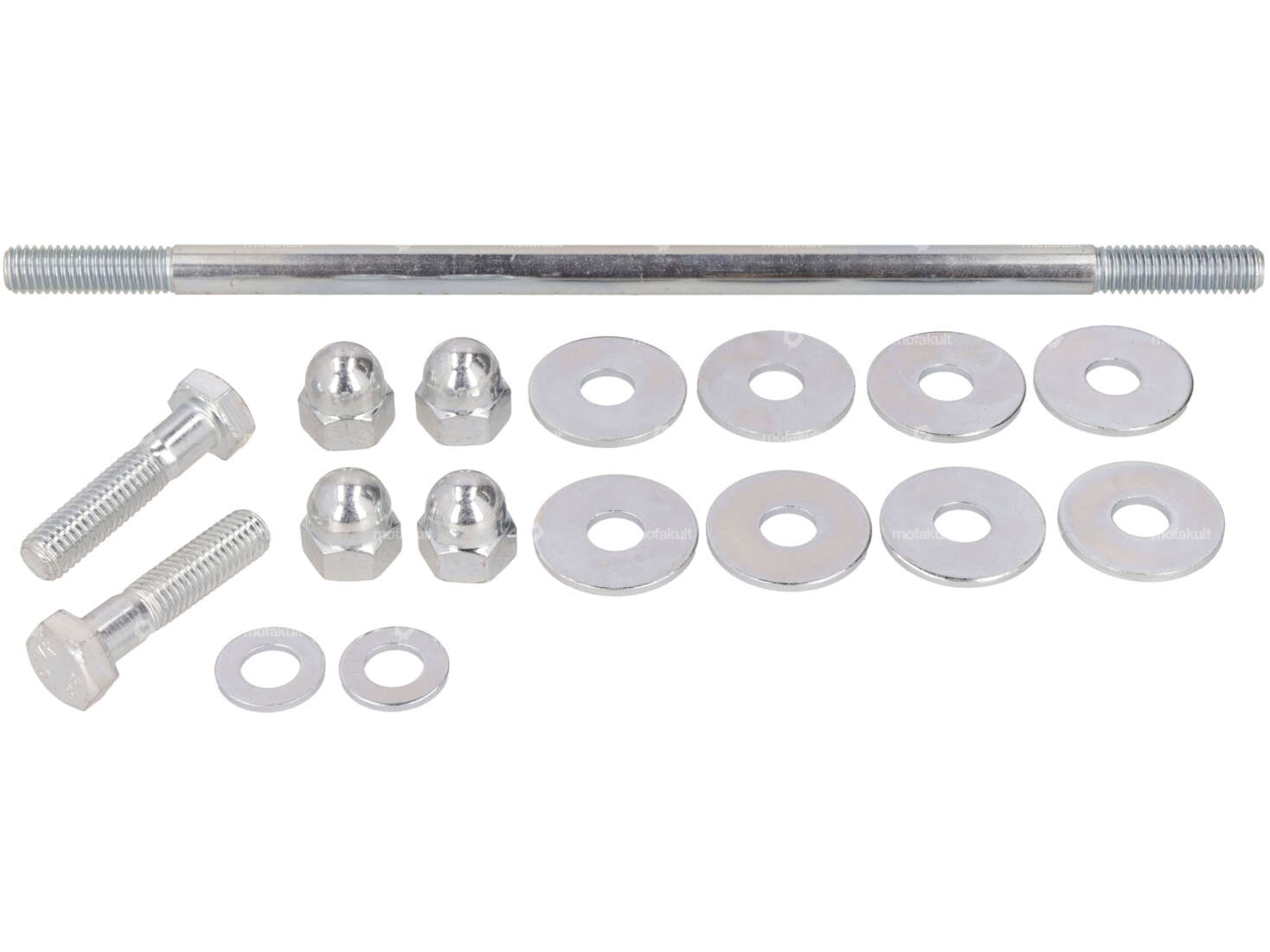 swiing® revival Schrauben-Set Stossdämpferbefestigung mit Achse verzinkt | Puch Maxi S Carousel Image 1