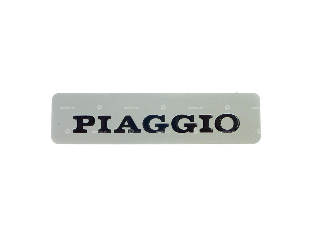 Sticker tank "PIAGGIO" aluminum 115 x 27 mm | Piaggio Ciao, SI, Bravo Carousel Image 1