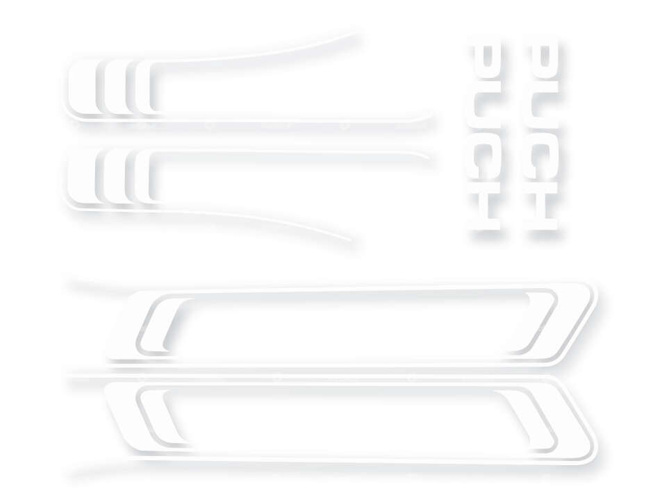 Klebersatz Tank & Rahmen weiss Folienplot | Puch Maxi S Carousel Image 1