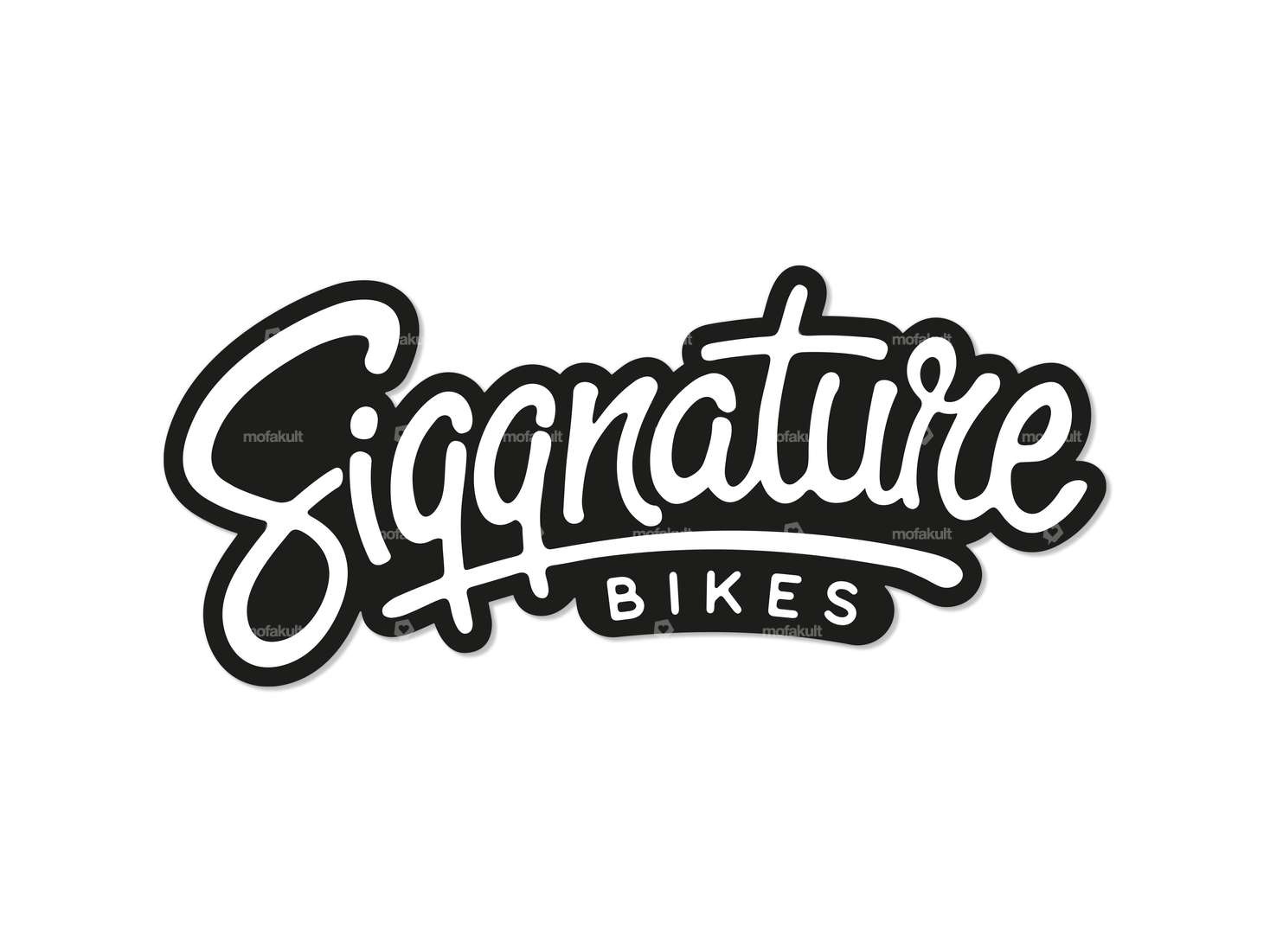 Siggnature Aufkleber «Siggnature Bikes» 120 x 50 mm schwarz Carousel Image 1