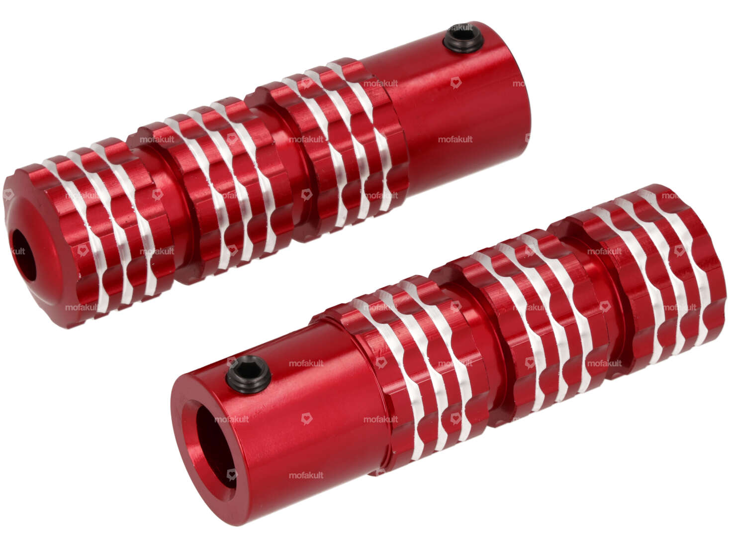 GPO Fussrasten Alu rot eloxiert Carousel Image 1