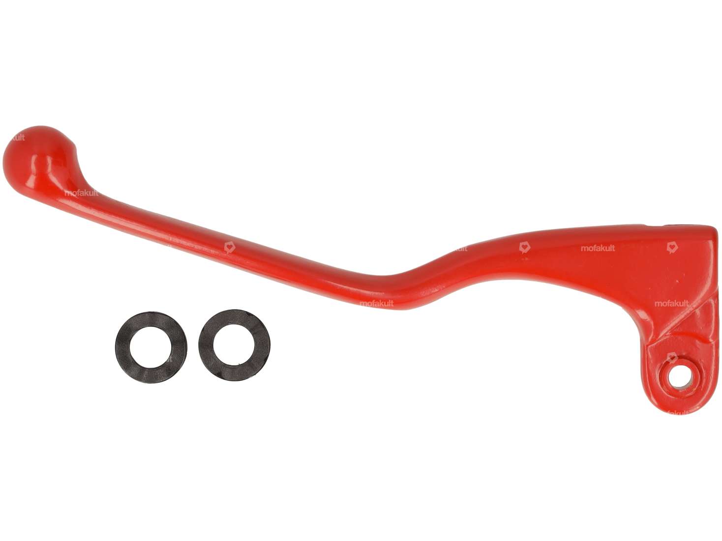 Domino brake lever left long aluminum red NOS Carousel Image 1