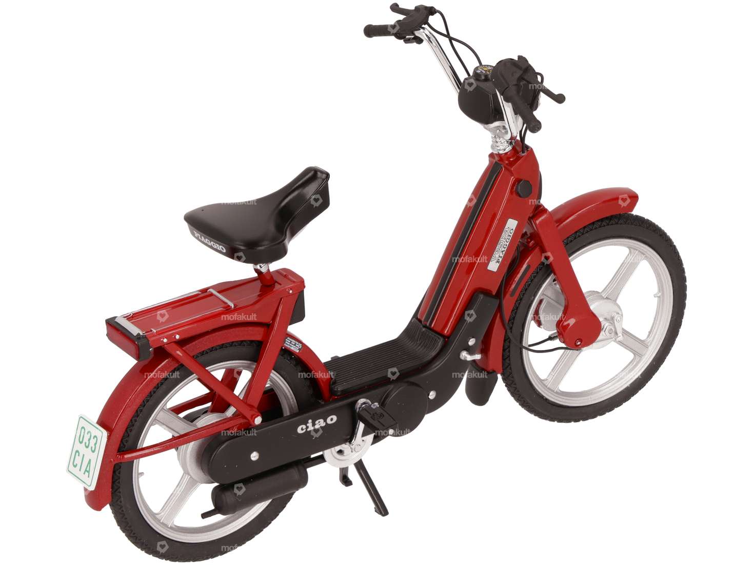 Vespa Piaggio Ciao metallic red Miniature scale model 1:10 (1A-quality) Carousel Image 2