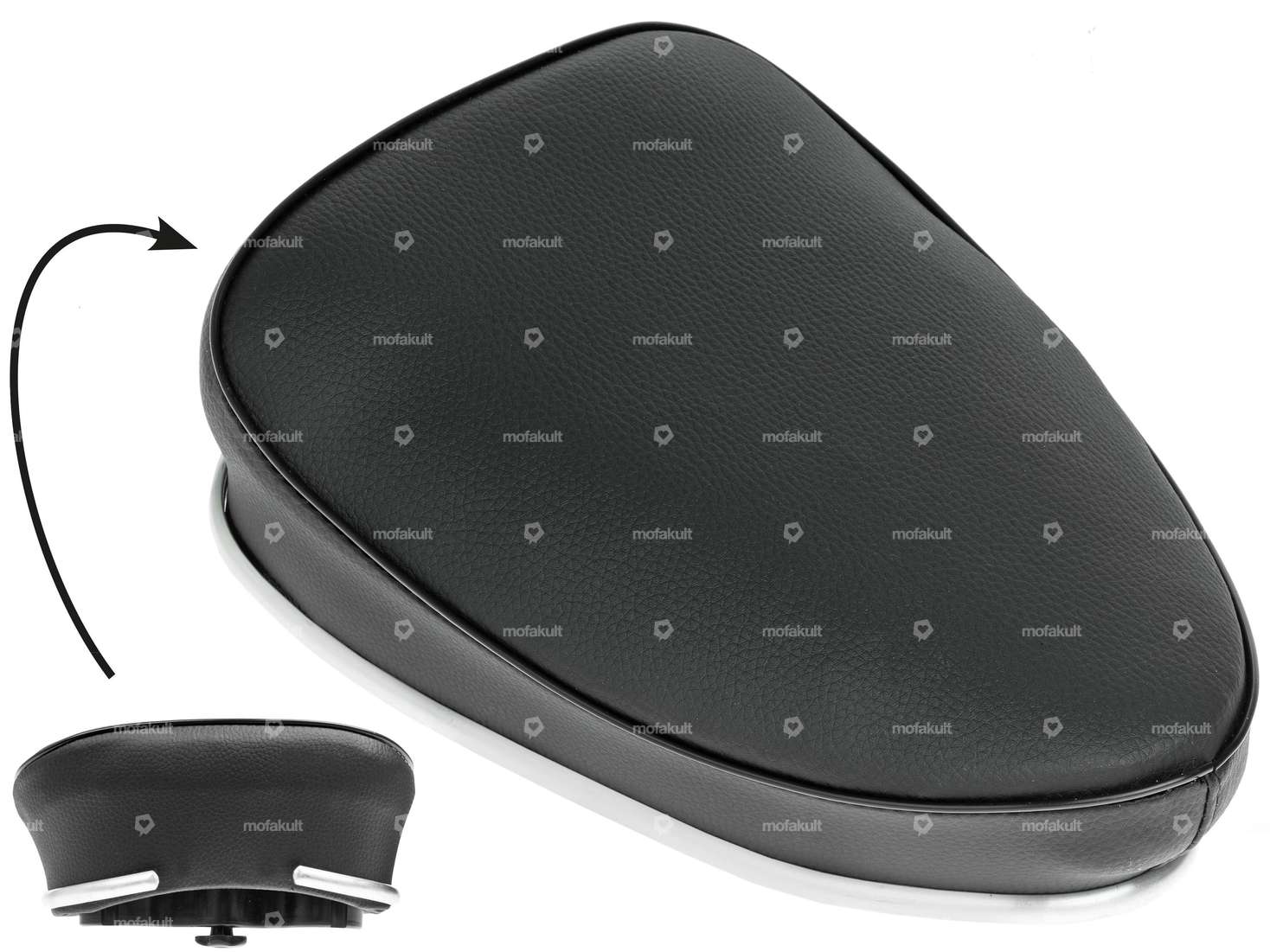 Mofa Sitzbänkli gefedert mit Werkzeugbox (1A-Qualität) Carousel Image 1