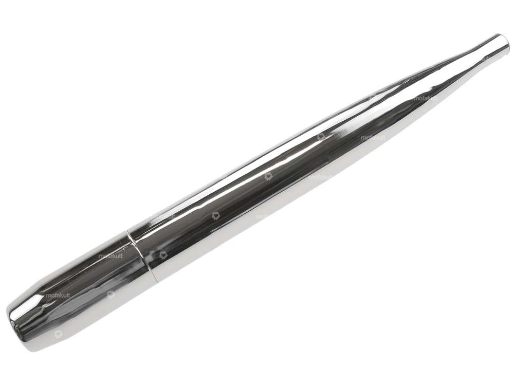 Endtopf Zigarre Ø 28 / 65 mm (Endstück geschlossen) Chrom Carousel Image 1