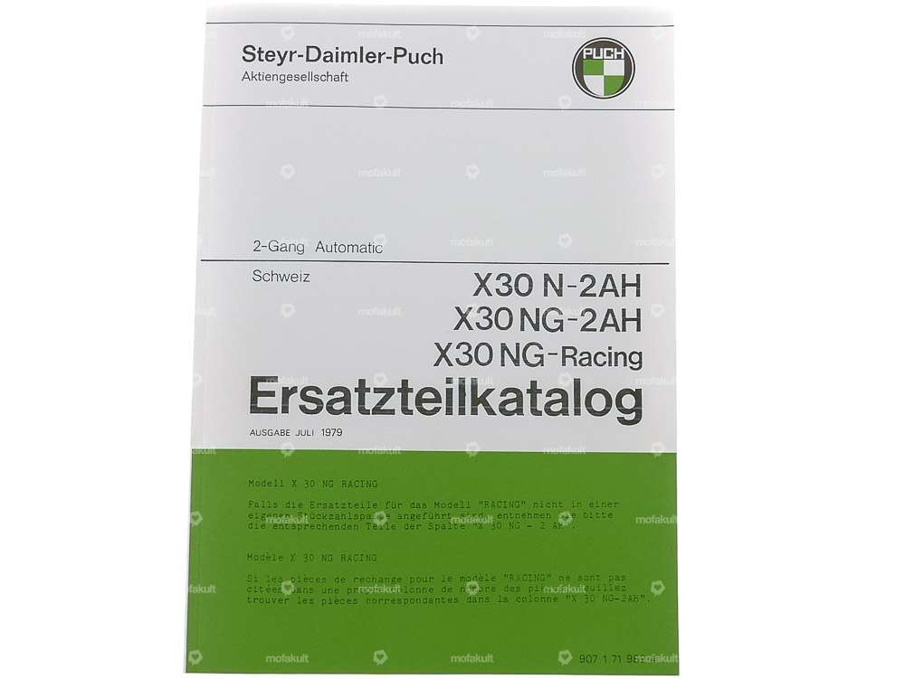 Ersatzteilkatalog | Puch X30 N-2AH, NG-2AH, NG-Racing (CH) Carousel Image 1