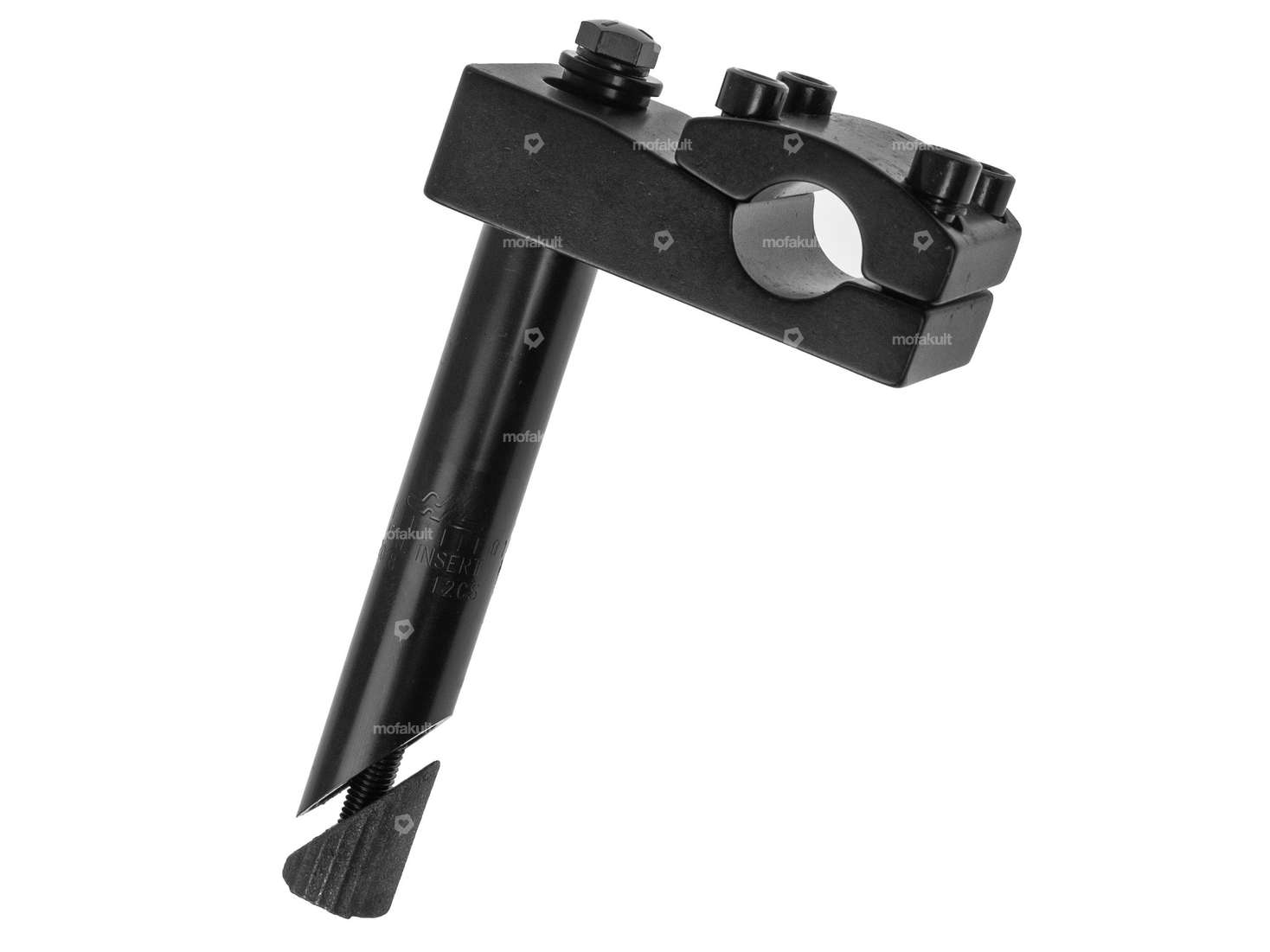 GPO 22 mm Lenkervorbau Aluminium schwarz (4-Punkt Bef. für Gabelplattenlenker) Carousel Image 1