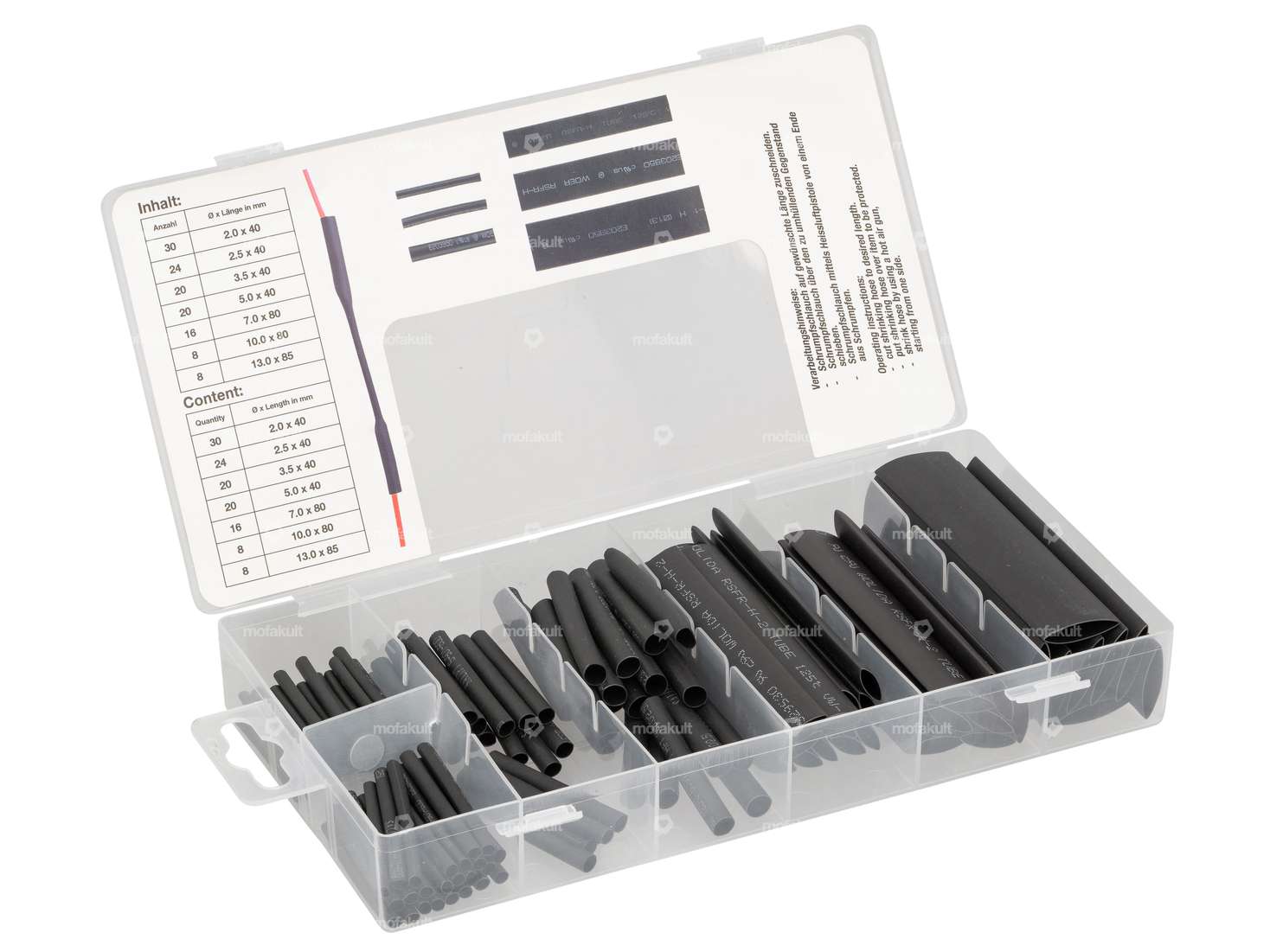 BGS Schrumpfschlauch Sortimentenbox 126-tlg. Carousel Image 1