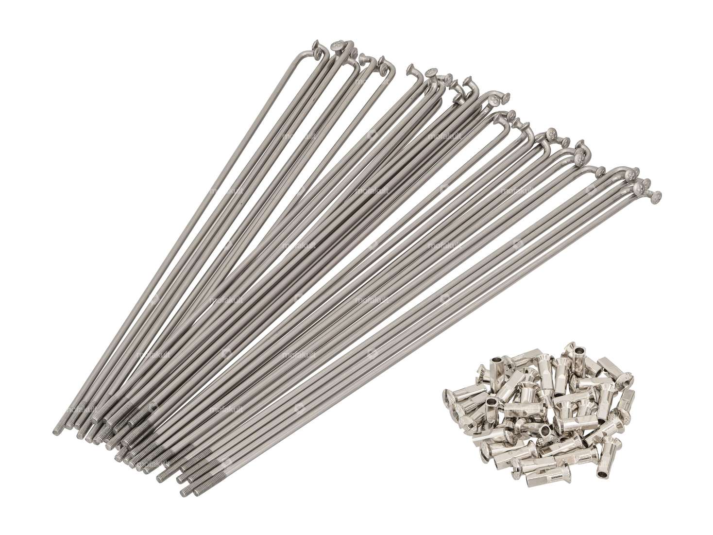 WWS 17" Speichen-Set inkl. Nippel (2.6 x 189 mm) Inox Carousel Image 1