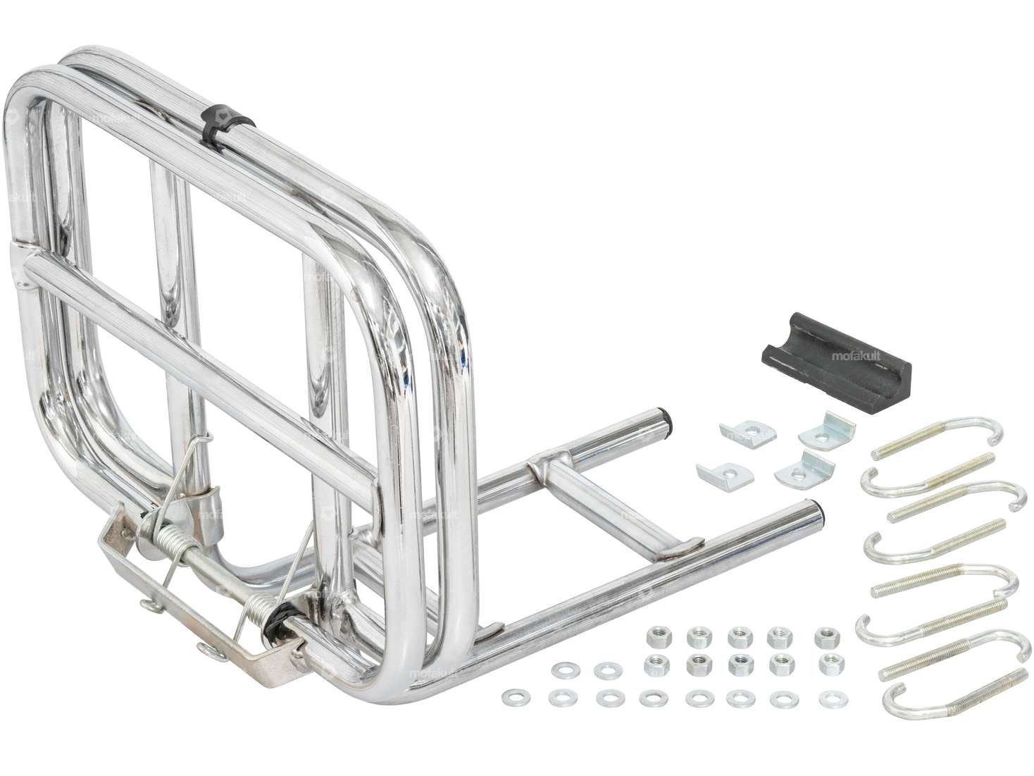 FACO additional luggage carrier chrome NOS | Piaggio Ciao, SI Carousel Image 1