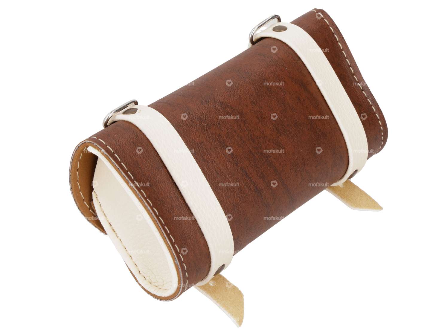 Saddle bag "Classic" dark brown / cream Carousel Image 2