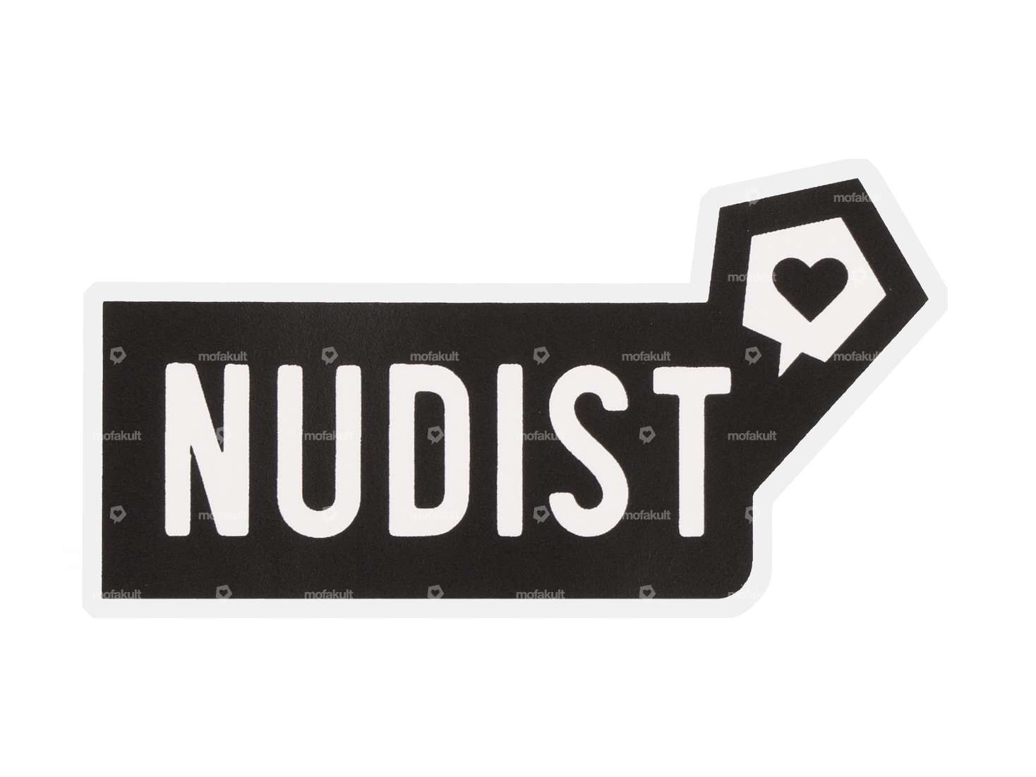 mk-Merch sticker "NUDIST" 25 x 100 mm Carousel Image 1