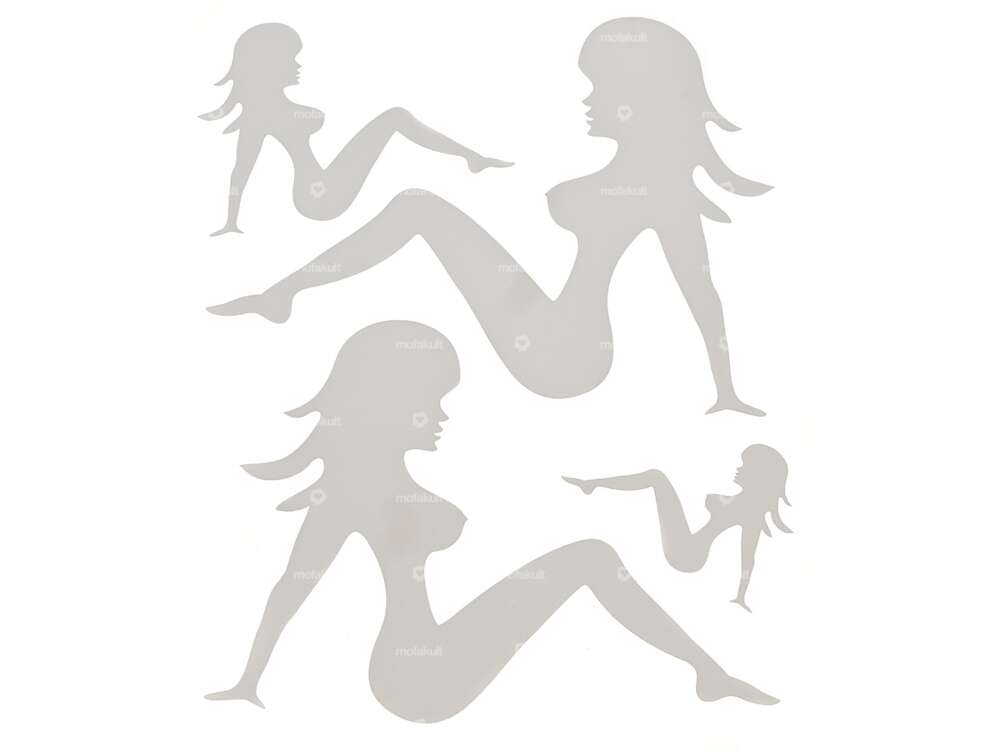 «Pin-up» Kleberset weiss Carousel Image 1