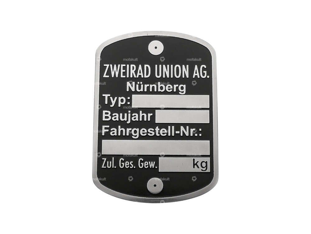 Type plate | Zweirad Union Carousel Image 1