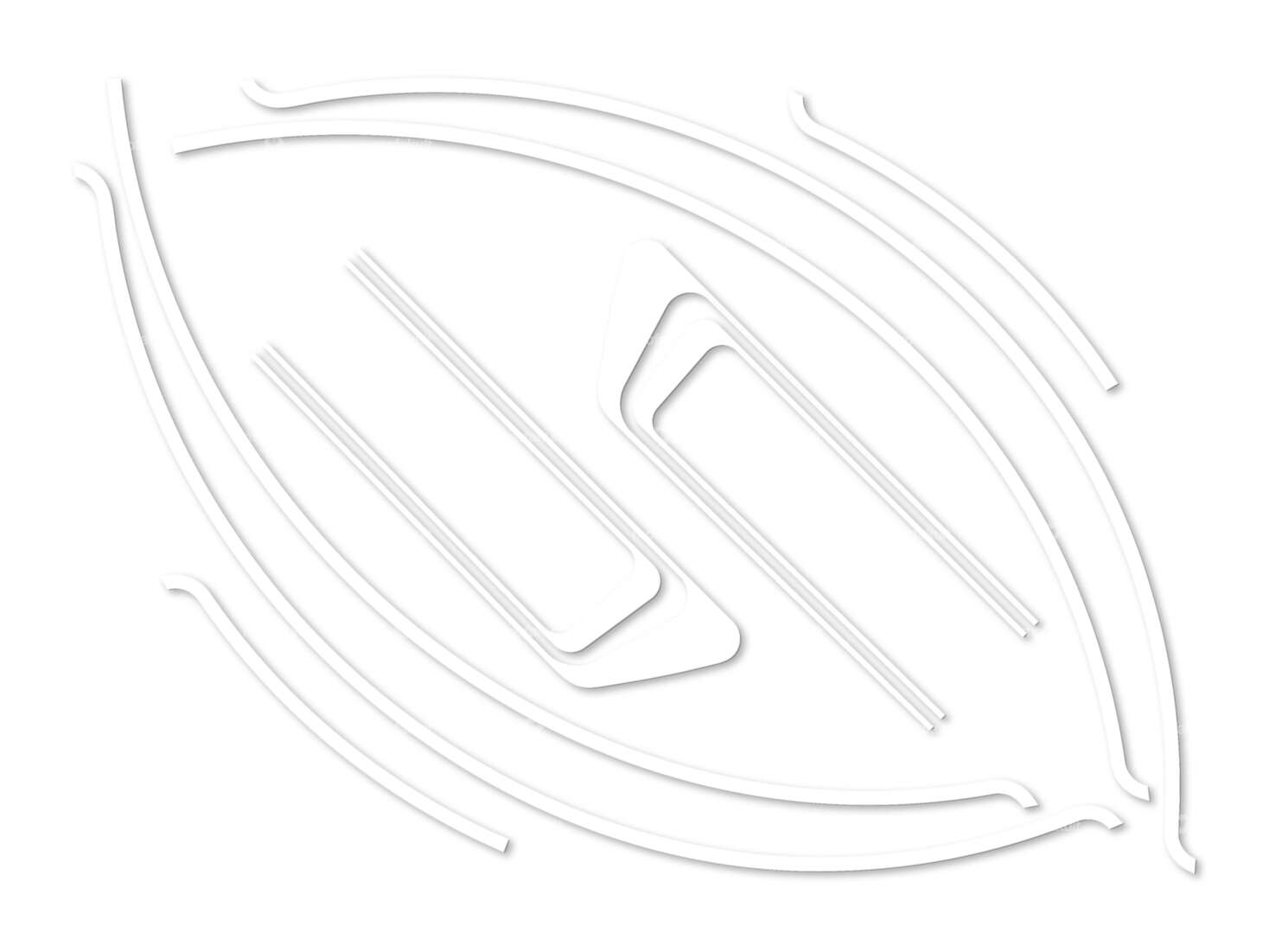 Adhesive kit tank & fender white foil plot | Piaggio Ciao PX Carousel Image 1