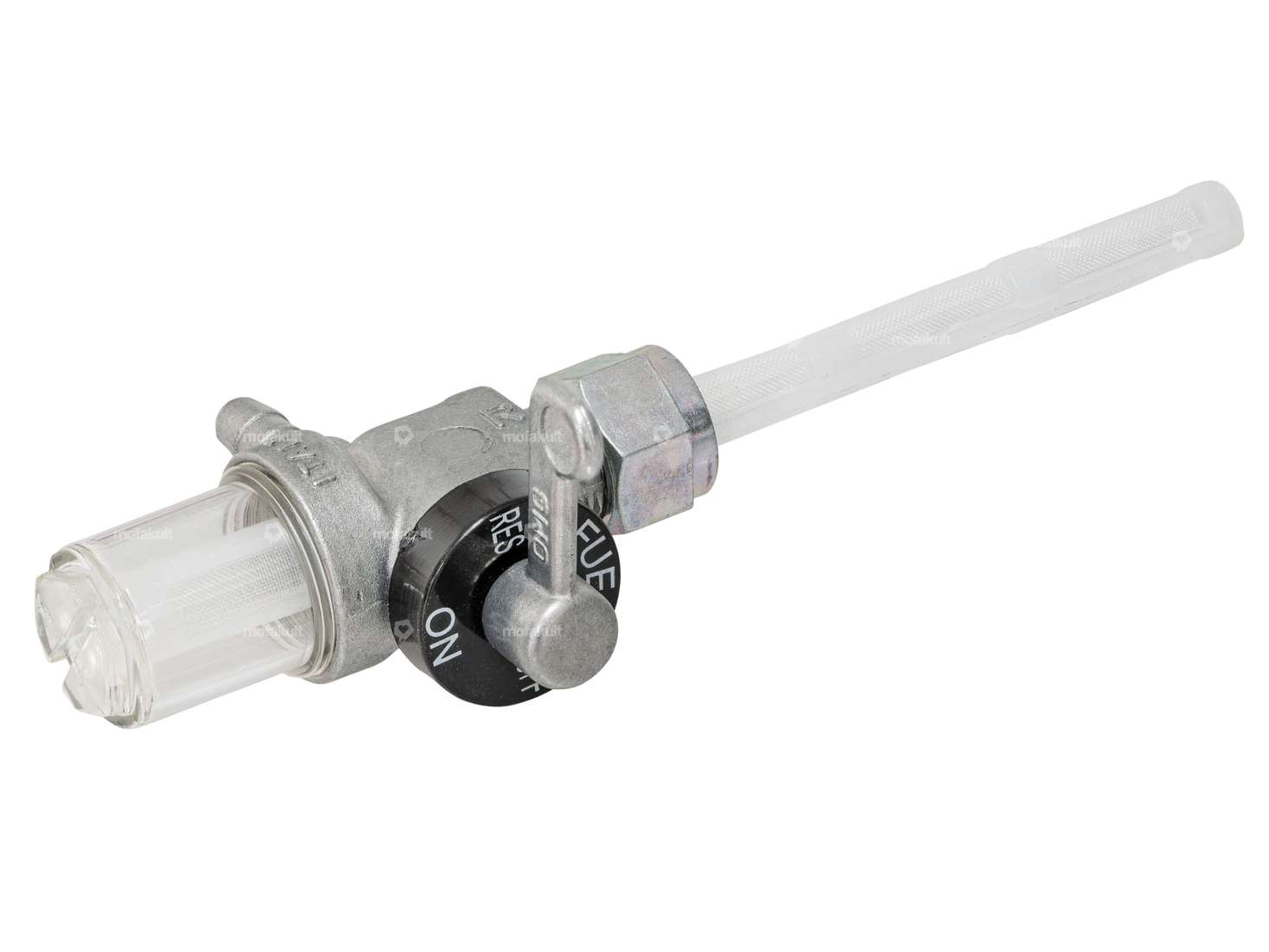 OMG Benzinhahn senkrecht M12x1 (Überwurfmutter) hinten abgehend Filterkammer Kunststoff Carousel Image 2