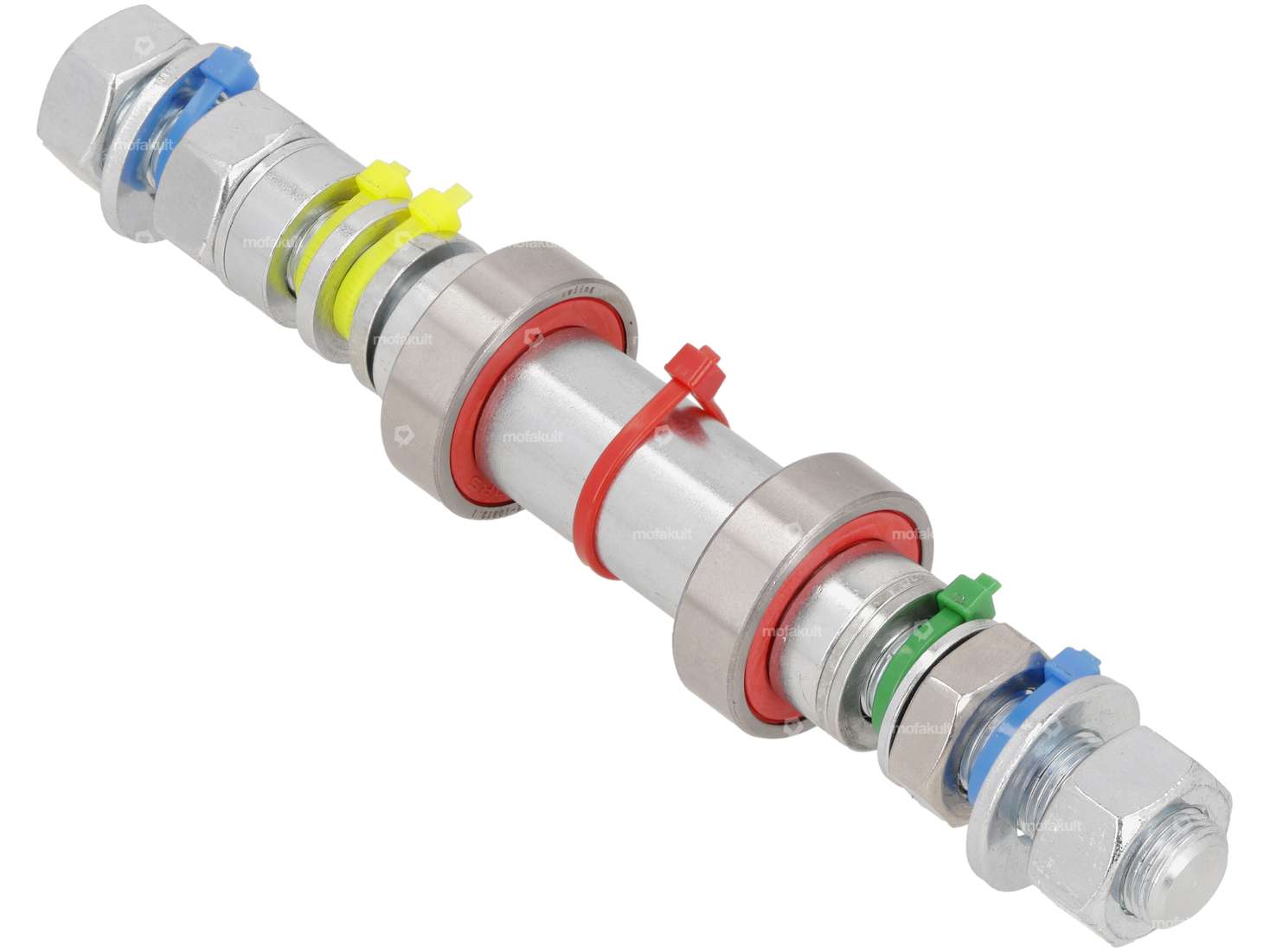 swiing® ingenious wheel axle with bearing conversion kit cast hub front | Puch Carousel Image 2