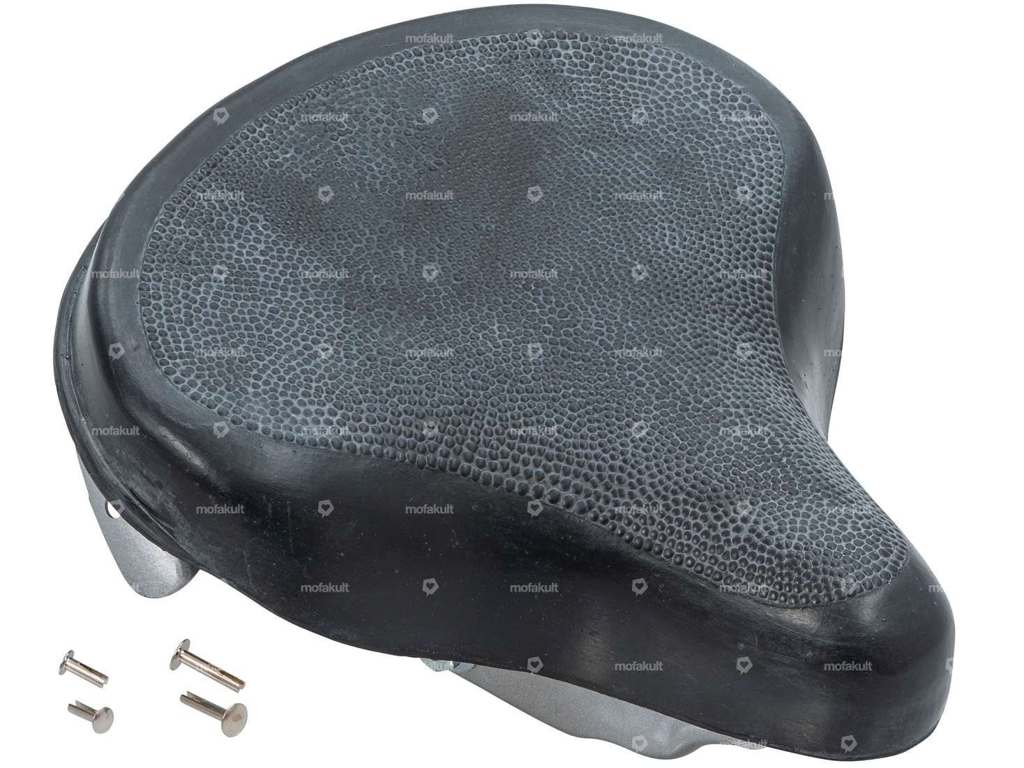 Sattel «Oldtimer» Federbank Gummi schwarz Carousel Image 4