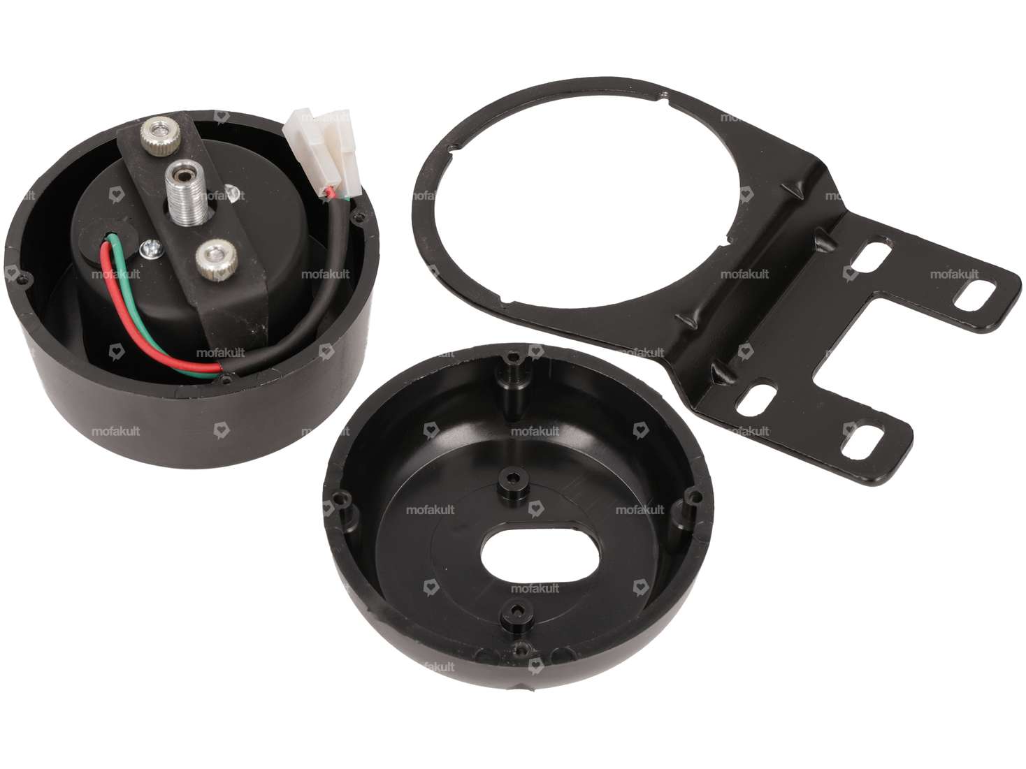 Speedometer with bracket Ø 60 black Carousel Image 3