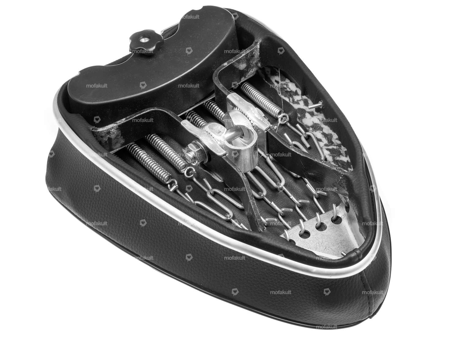 Mofa Sitzbänkli gefedert mit Werkzeugbox (1A-Qualität) Carousel Image 3