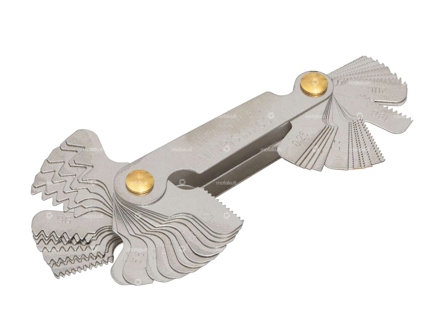 BGS Gewindelehre Metrisch / Zoll (Whitworth) 52 Blatt Carousel Image 1