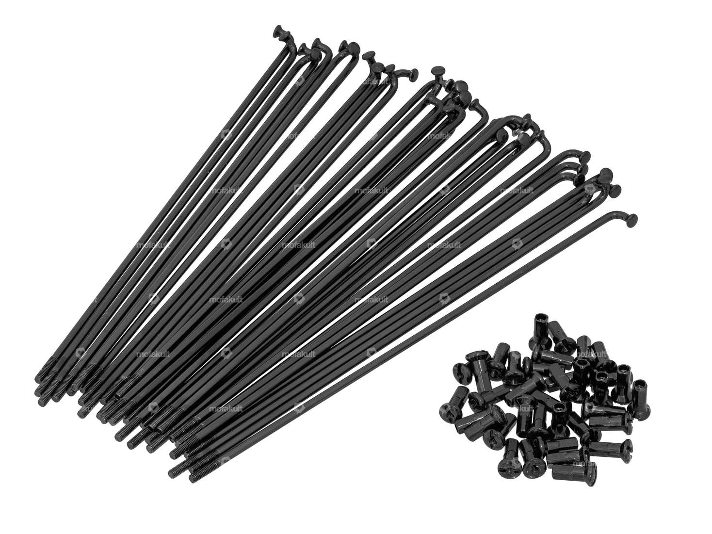 GPO 17" Speichen-Set inkl. Nippel (2.9 x 188 mm) schwarz Carousel Image 1