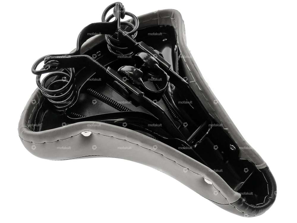 Sattel Comfort Tonnenfedern schwarz / grau Carousel Image 3