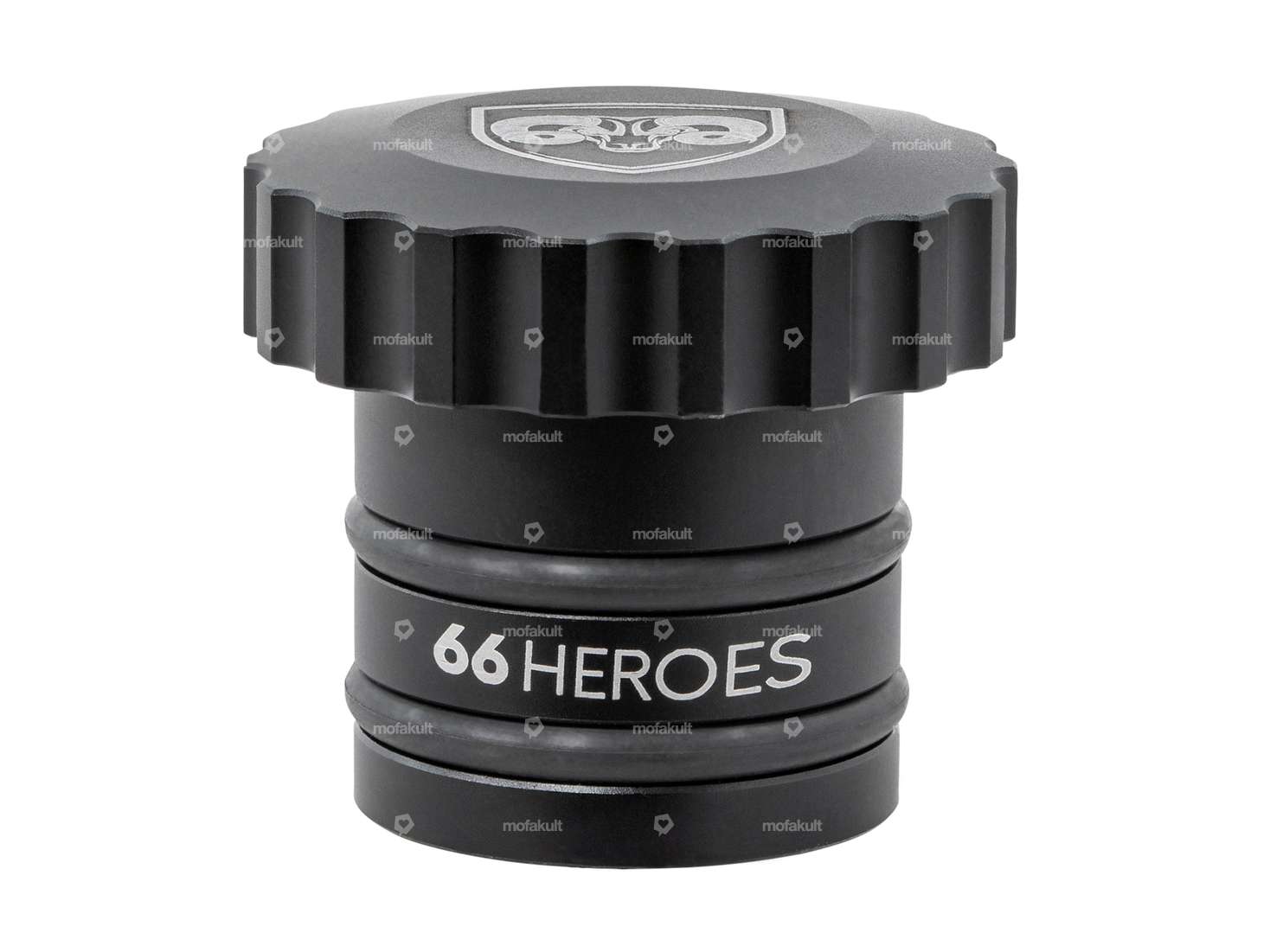 66HEROES Tankdeckel «66HEROES» gewellt schwarz | Piaggio Ciao, Bravo Carousel Image 2