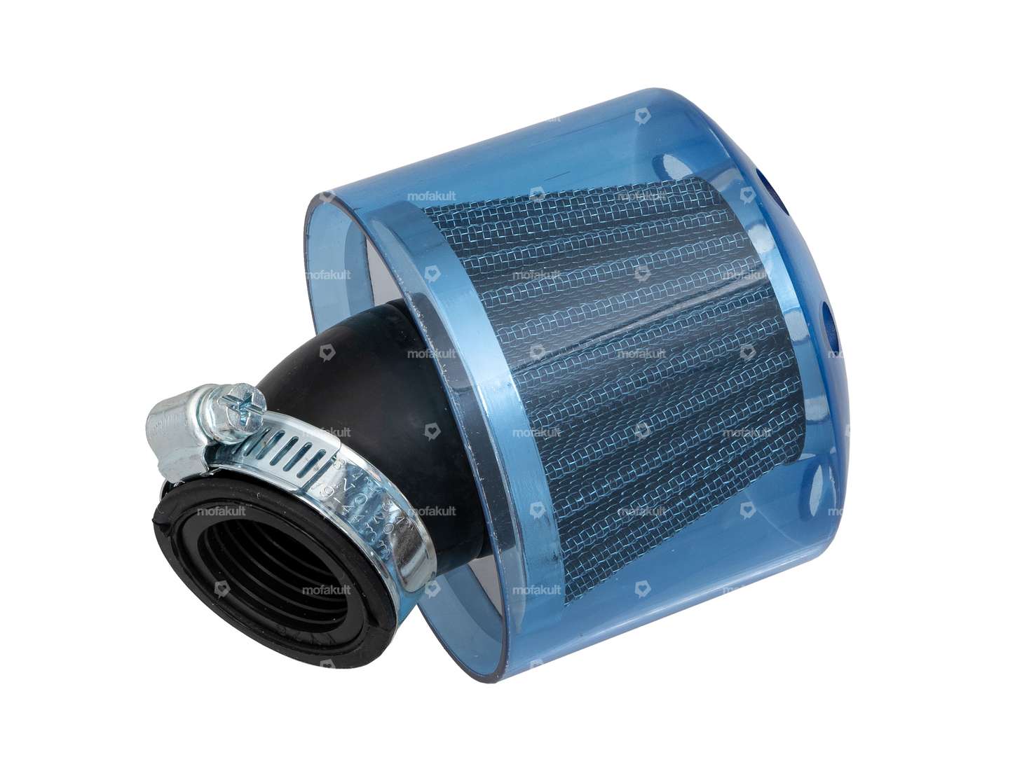 GPO air filter 45° grille with blue splash cap (Ø 35 mm) Carousel Image 1