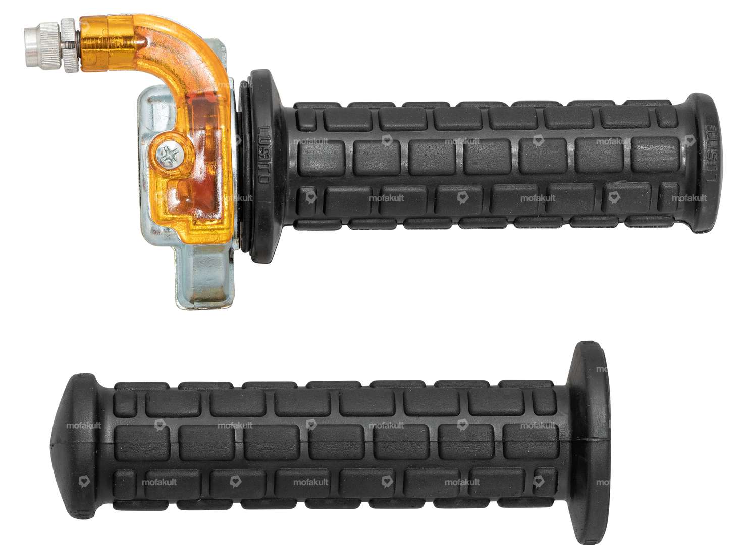 Lusito throttle twist grip short throttle silver / orange Carousel Image 1