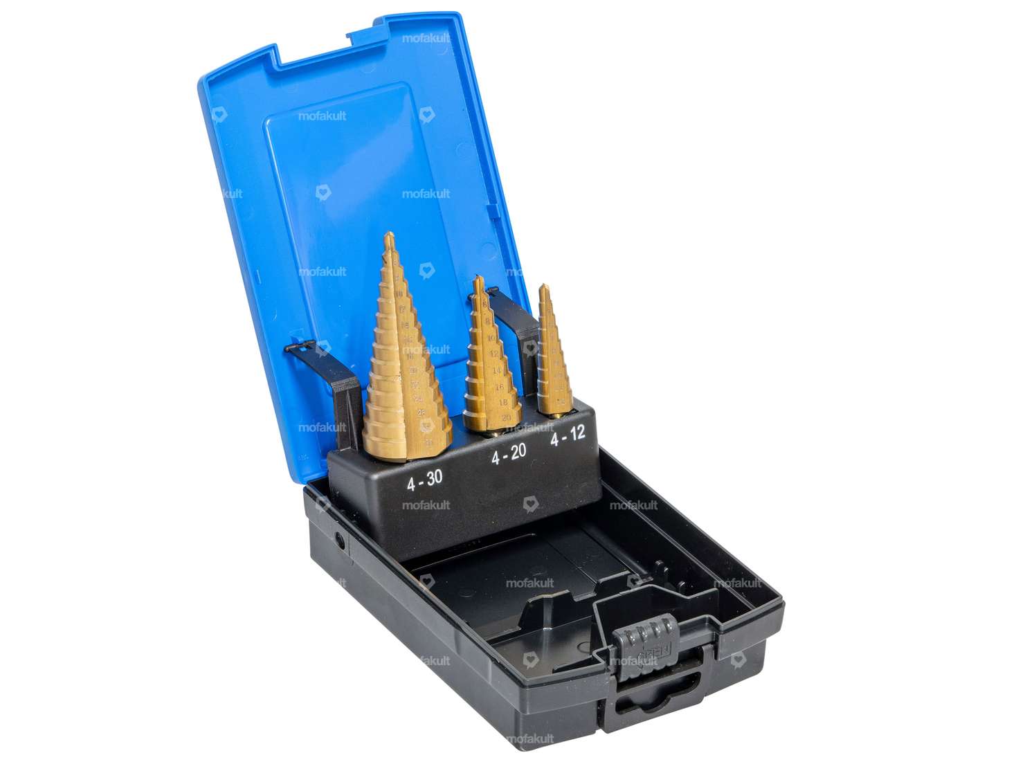 BGS step drill Ø 4 - 30 mm HSS titanium-coated 3 pcs. Carousel Image 1
