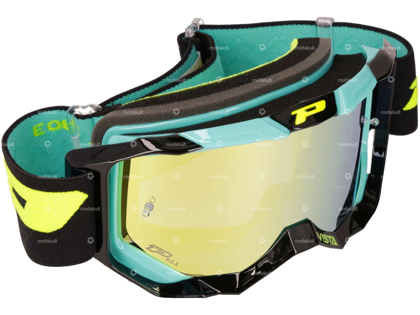 ProGrip goggles 3303 Vista turquoise / black mirrored Carousel Image 1