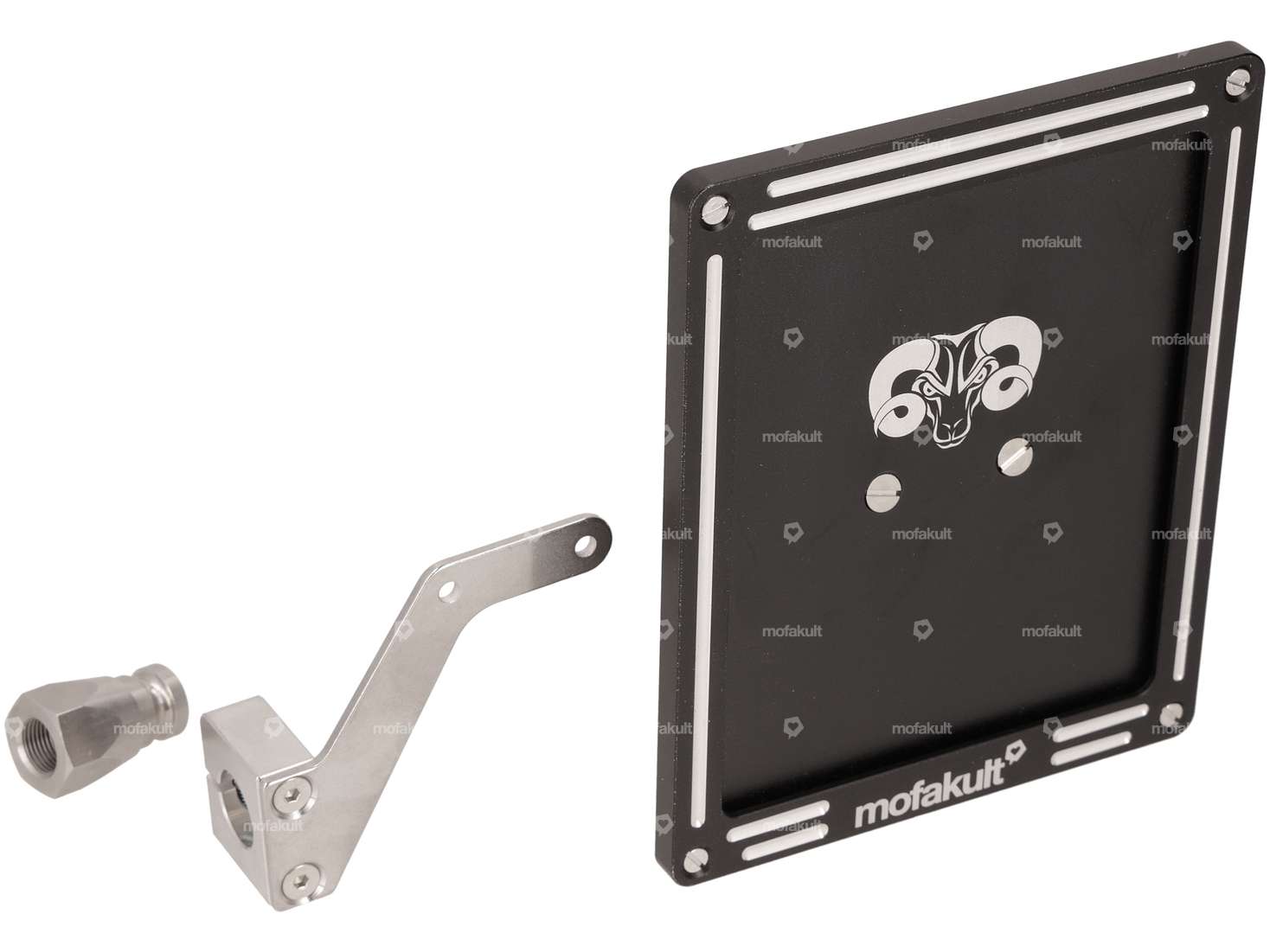 66HEROES license plate holder set incl. frame & mounting pin on the right side (DE version) Carousel Image 1