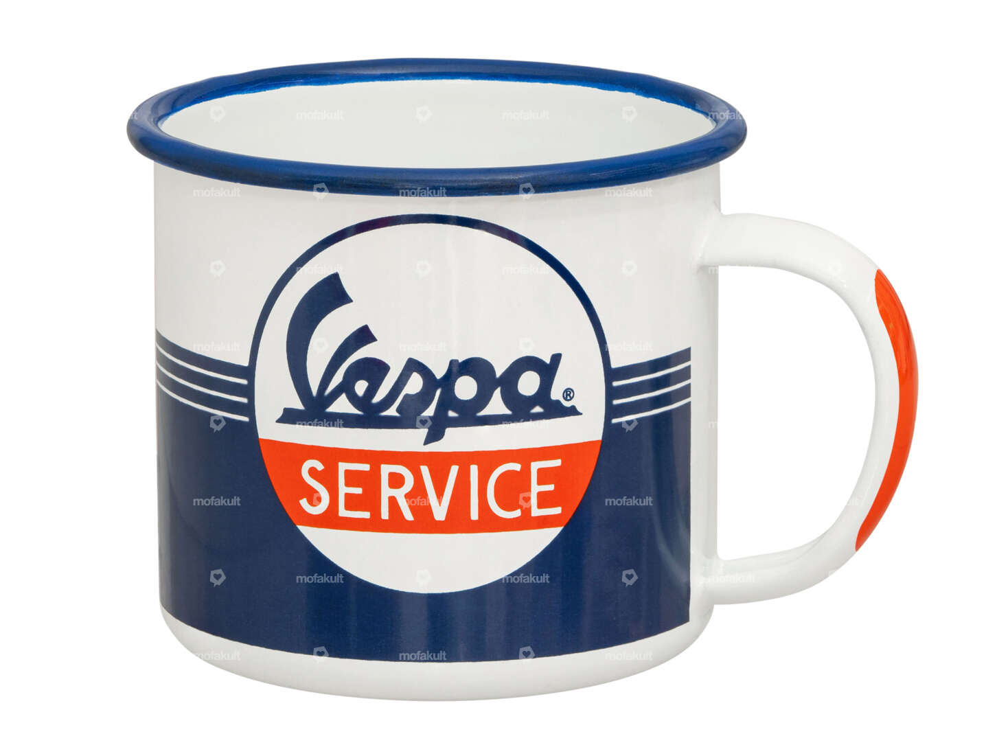 Nostalgic Art Tasse «Vespa Service» Emaille blau / weiss Carousel Image 1
