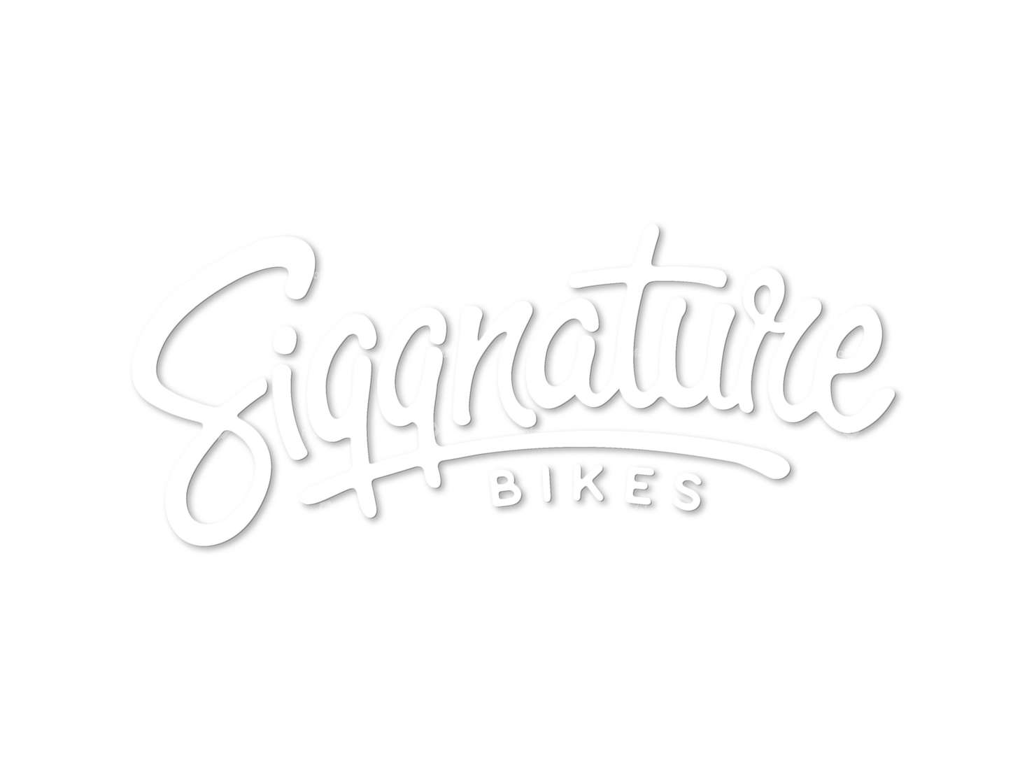 Siggnature sticker "Siggnature Bikes" foil plot 120 x 50 mm white Carousel Image 1